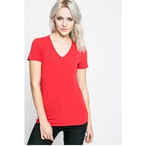 Tommy Hilfiger dámské červené tričko Lizzy